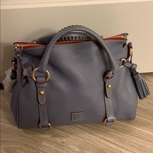 NWT Dooney & Bourke Small Satchel Bag Steel Blue
